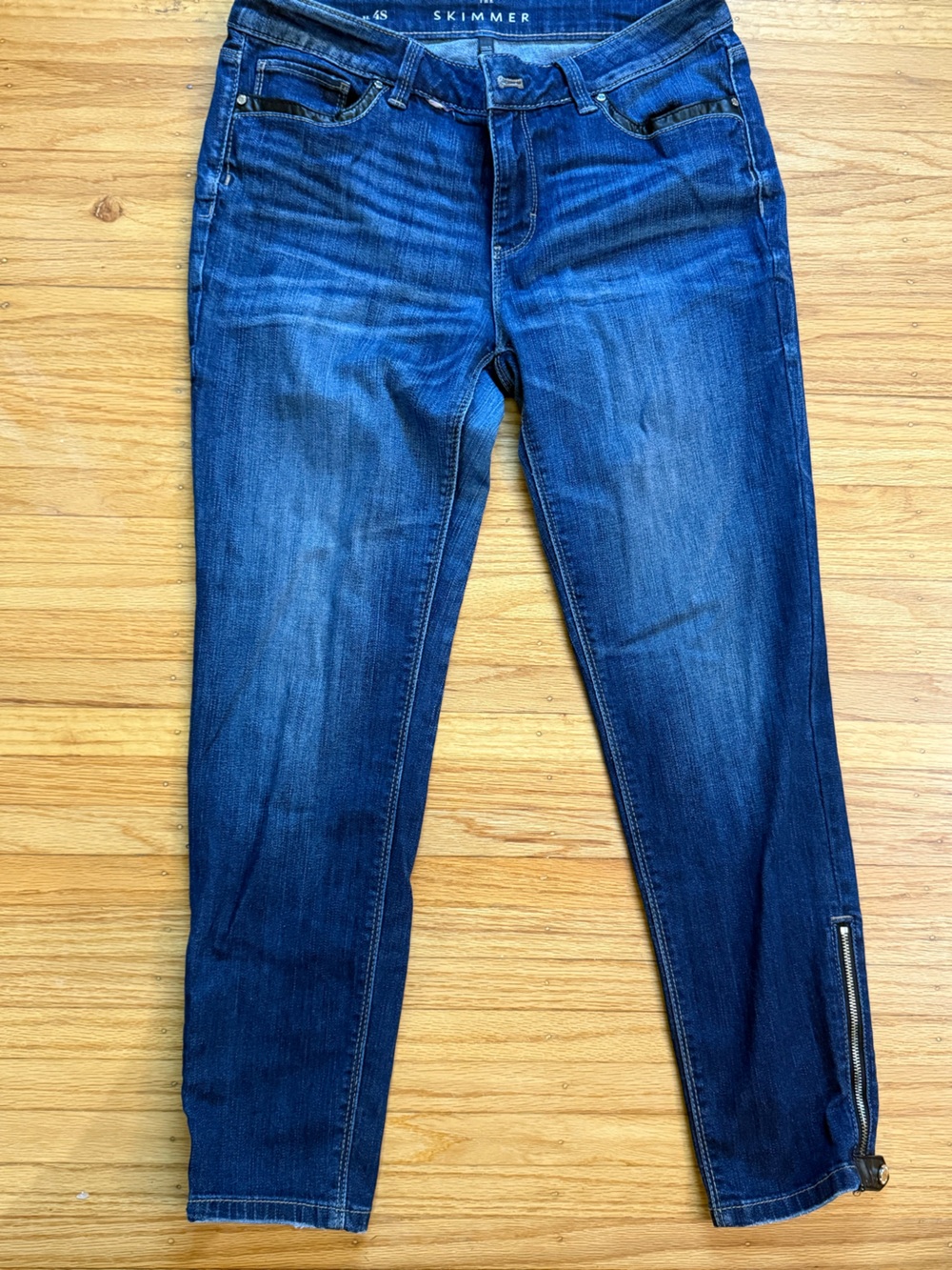 White House Black Market Skimmer Jeans — Dark Blue Wash